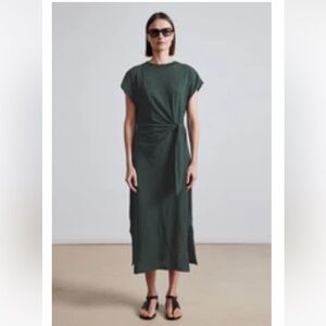 Apiece Apart Vanina Cinched Waist Dress - XS / Olive